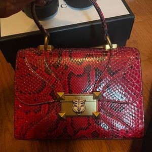 Small Osiride Python Handbag With Double Pitone Lux
